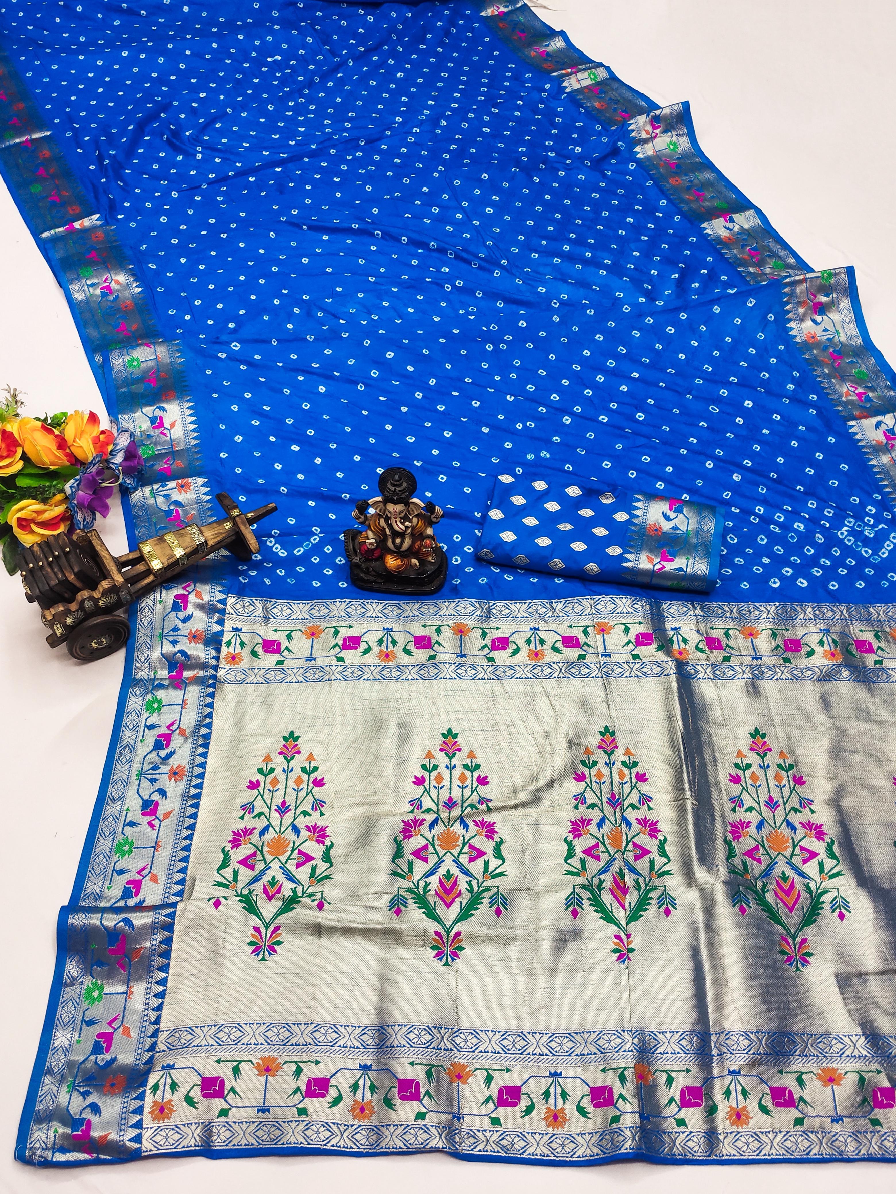 Lekha VC Janki Dola Silk Bandhej Saree Collection