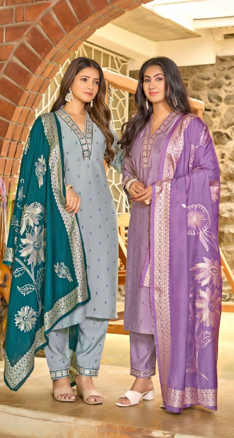 Naisha K 96 Dobby Jacquard Kurti Bottom With Dupatta