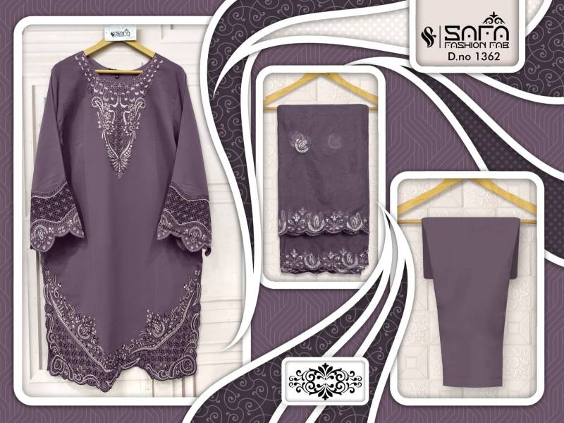 Safa Fashion Fab 1362 Soft Georgette Pakistani Ready Made Suit
