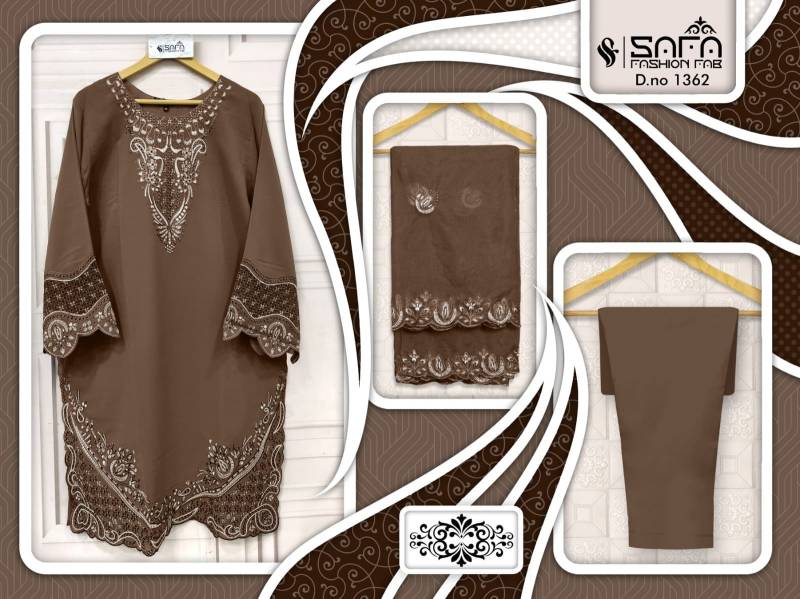 Safa Fashion Fab 1362 Soft Georgette Pakistani Ready Made Suit