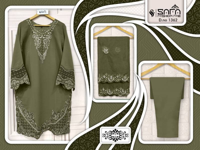 Safa Fashion Fab 1362 Soft Georgette Pakistani Ready Made Suit