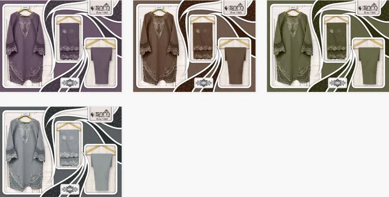 Safa Fashion Fab 1362 Soft Georgette Pakistani Ready Made Suit