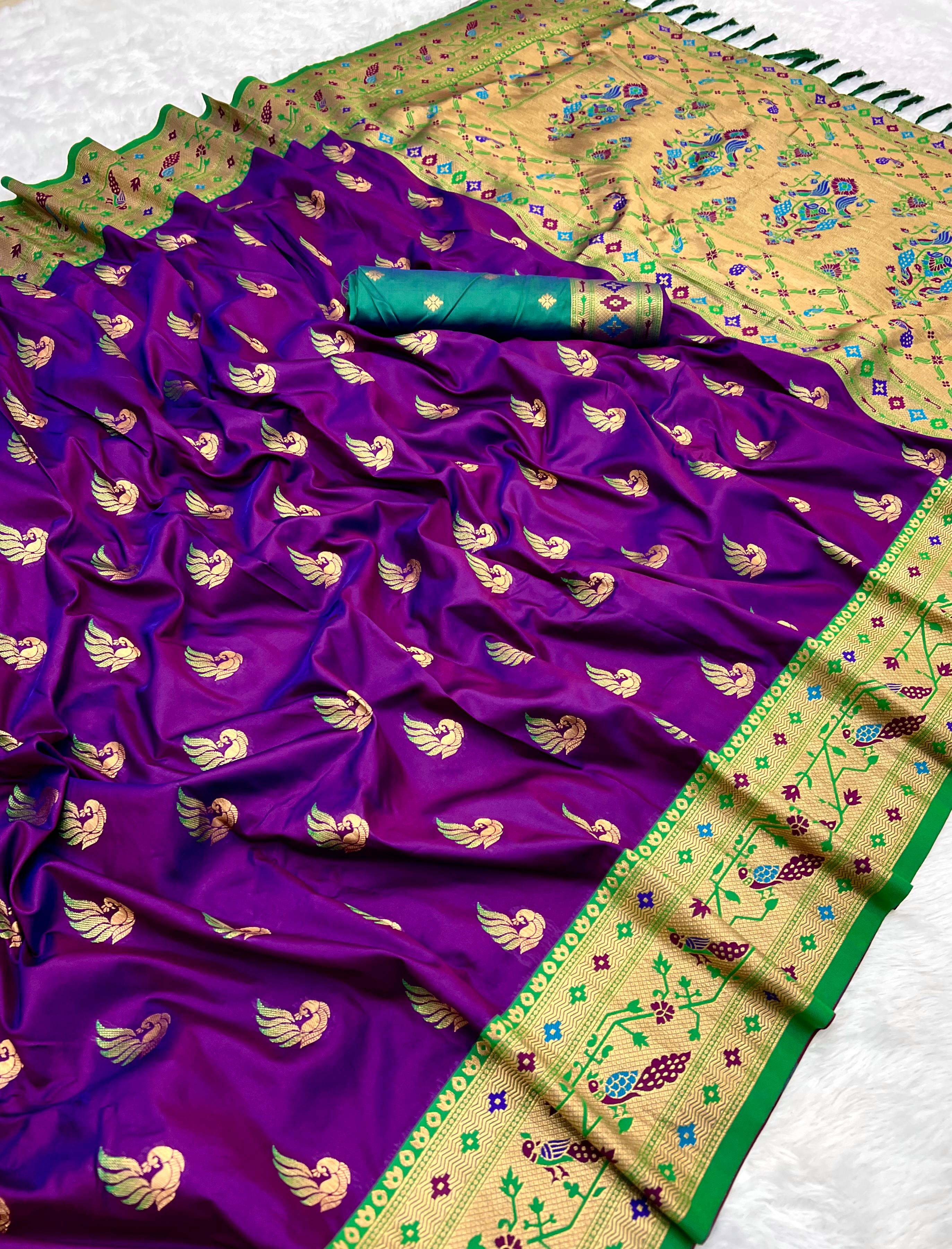 Lekha MN Sparkal Paithani Soft Pethani Silk Zari Weaving Saree Collection