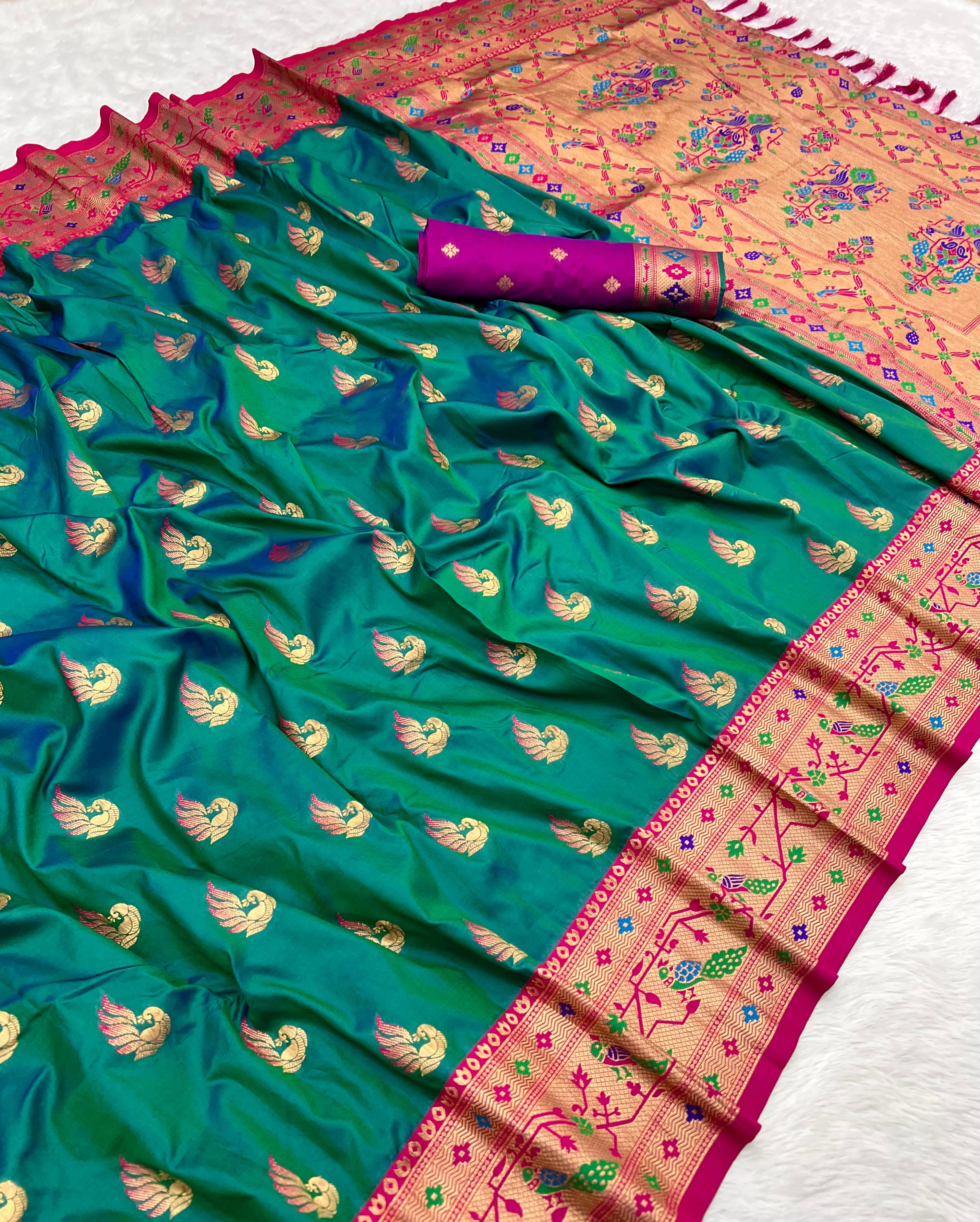 Lekha MN Sparkal Paithani Soft Pethani Silk Zari Weaving Saree Collection