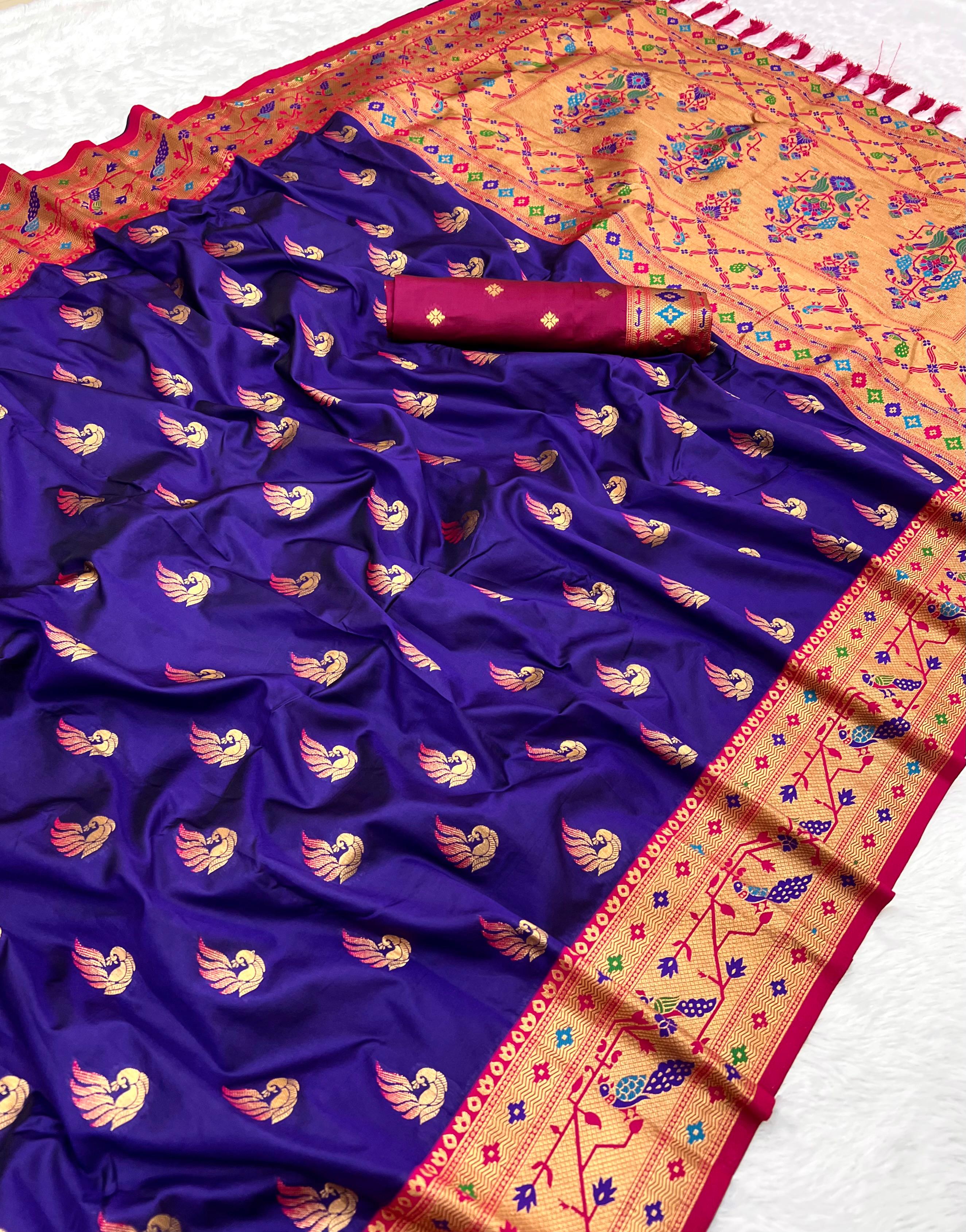 Lekha MN Sparkal Paithani Soft Pethani Silk Zari Weaving Saree Collection