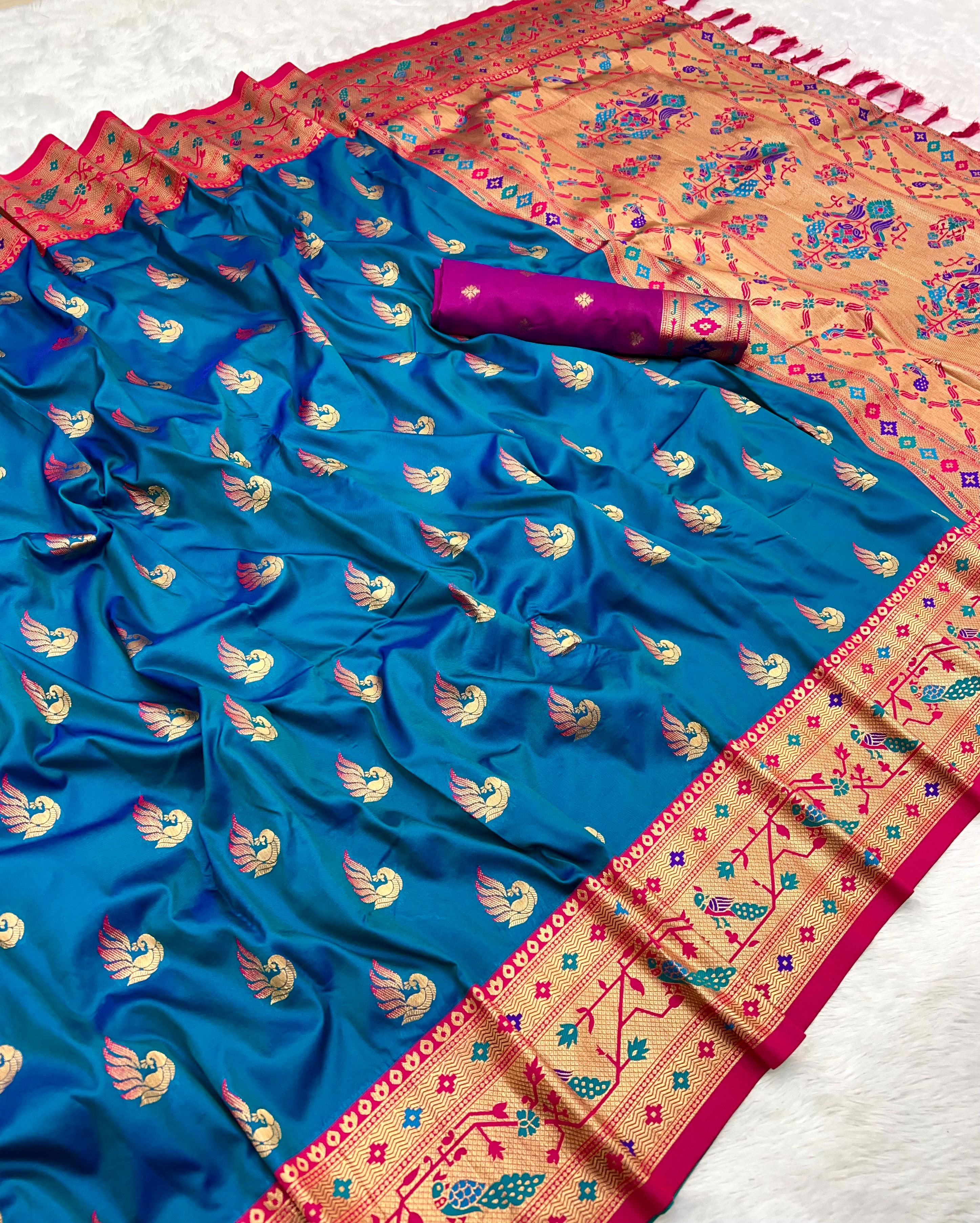 Lekha MN Sparkal Paithani Soft Pethani Silk Zari Weaving Saree Collection