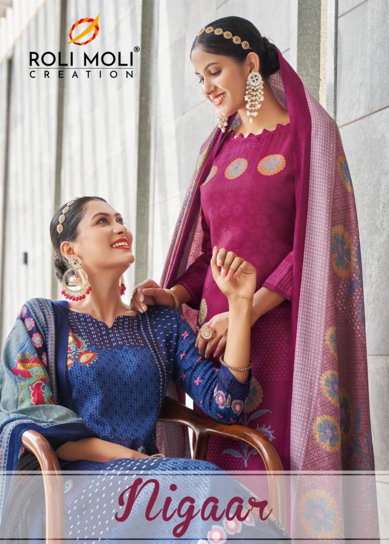 Roli Moli Nigaar Pashmina Fancy Dress Material Collection