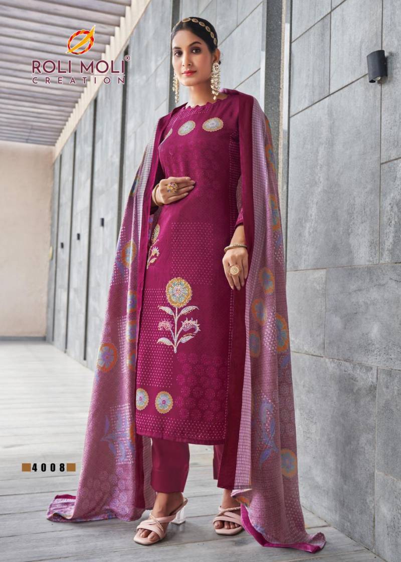 Roli Moli Nigaar Pashmina Fancy Dress Material Collection
