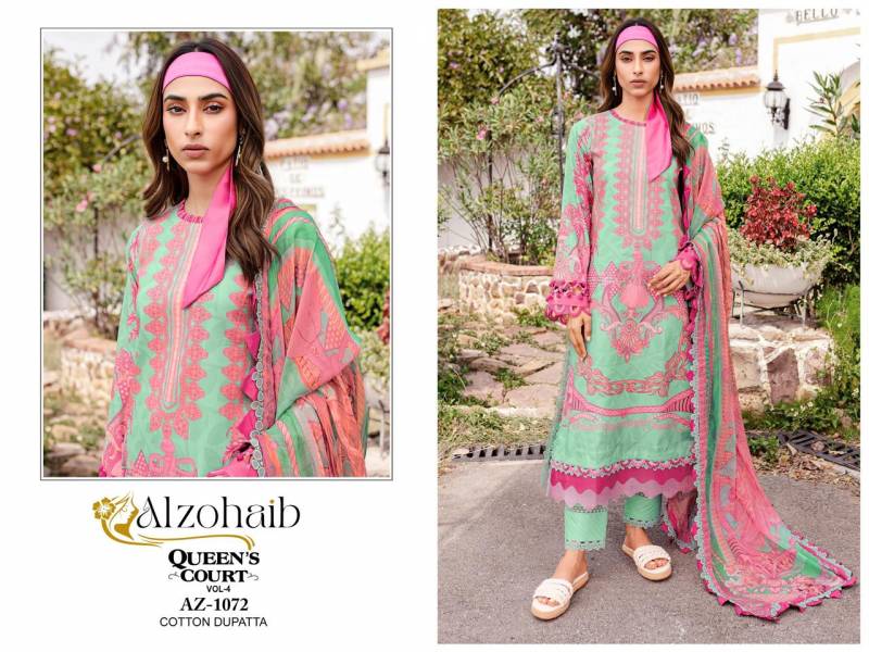 Alzohaib Queen Court Vol 4 Cotton Printed Pakistani Salwar Suits