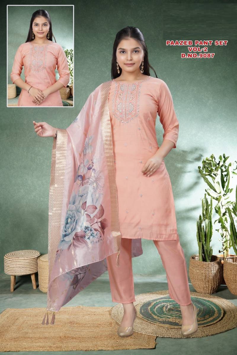 Paazeb Pant Set Vol 2 Roman Shimmer Readymade Collection