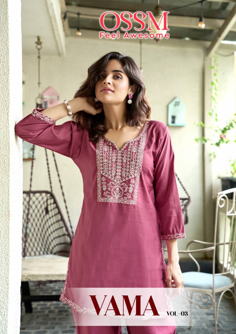 Ossm Vama Vol 3 Viscose Vatican Silk Co Ord Set Collection