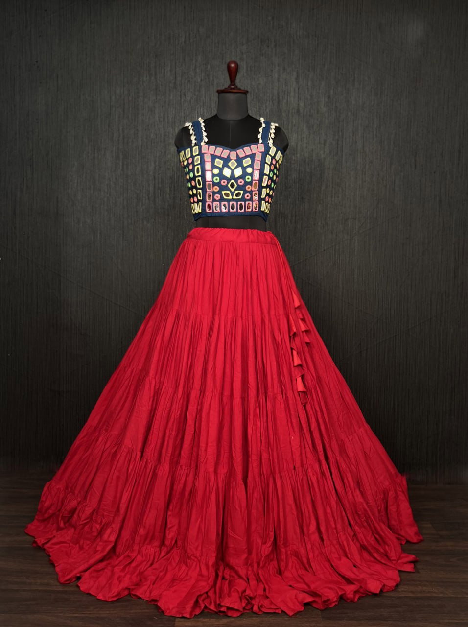 Lekha KA 5023 Multi Rayon Standard Frill stitching Lehenga Choli