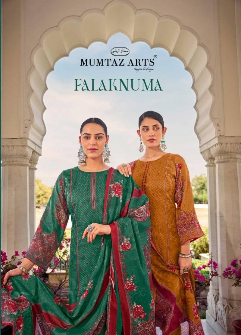 Mumtaz Falaknuma Jam Satin Digital Printed Dress Material