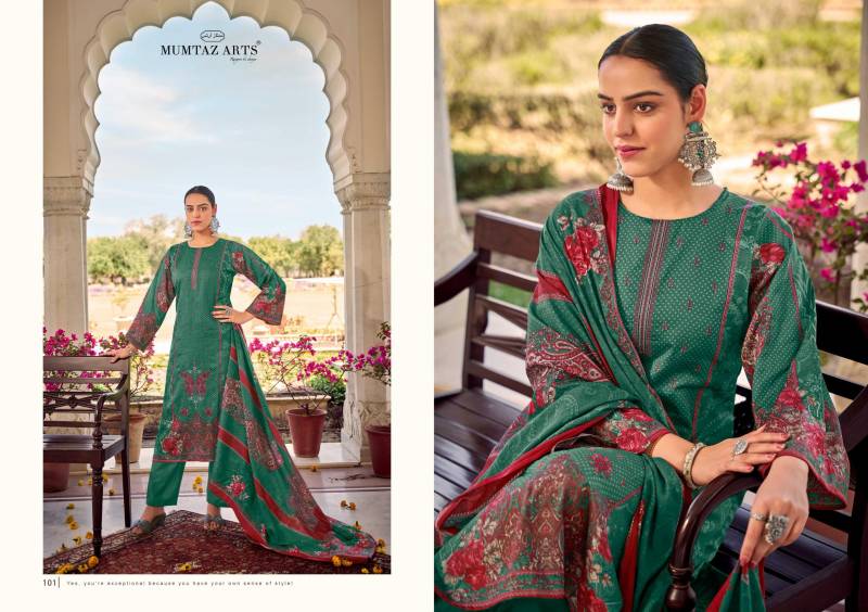Mumtaz Falaknuma Jam Satin Digital Printed Dress Material