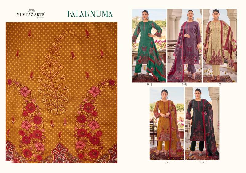 Mumtaz Falaknuma Jam Satin Digital Printed Dress Material