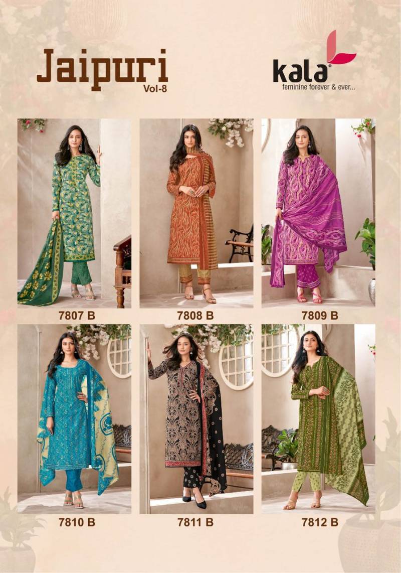 Kala Jaipuri Vol 8 Cotton Printed Dress Material Collection