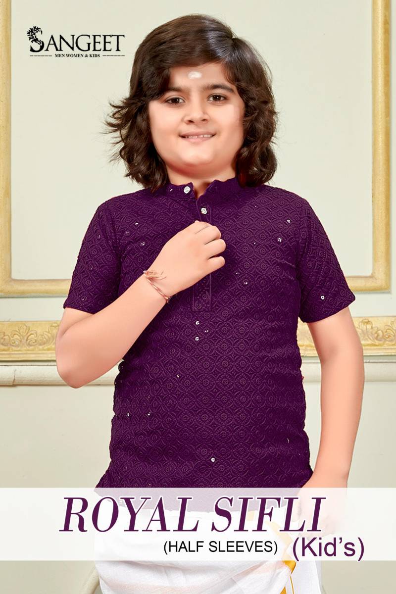 Sangeet Royal Sifli Kids Nx Rayon Short Kurta Collection
