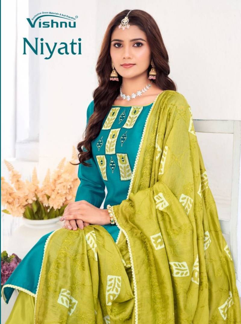 Vishnu Niyati Vichitra Silk Fancy Dress Material Collection