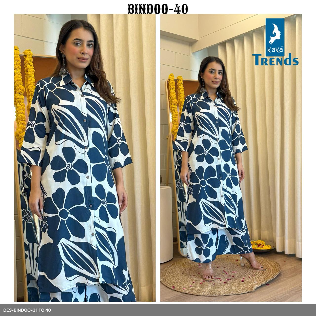 Kaya Bindoo 40 Rayon Printed Kurti With Bottom