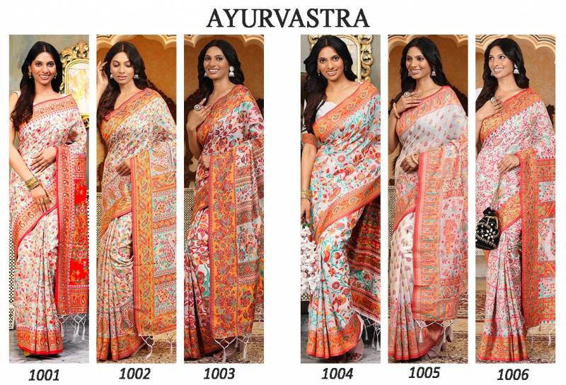 Ast Ayurvastra Festive Wear Linen Cotton Fancy Saree Collection
