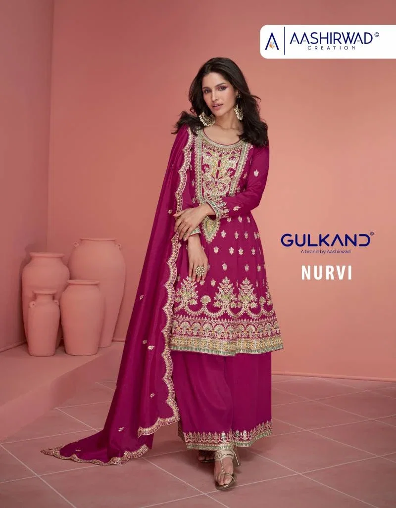 Aashirwad Gulkand Nurvi Premium Silk Salwar Kameez