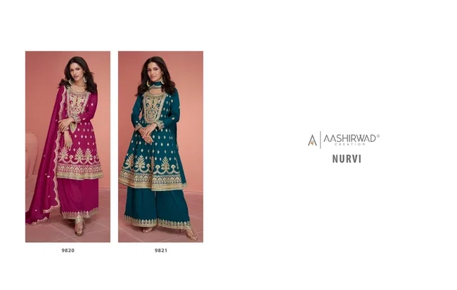 Aashirwad Gulkand Nurvi Premium Silk Salwar Kameez