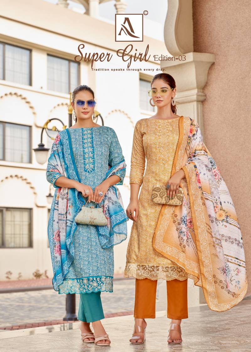 Alok Super Girl Edition 3 Jam Cotton Dress Material Collection