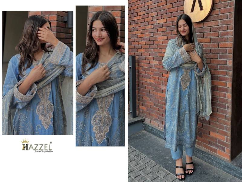 Hazzel 0337 Cotton Dupatta Embroidered Pakistani Salwar Kameez