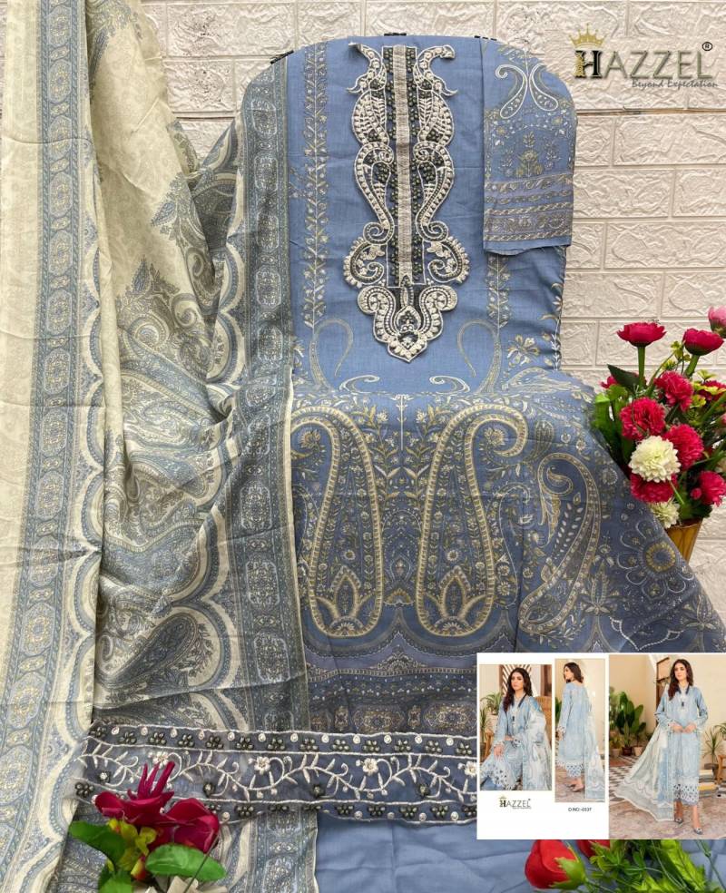 Hazzel 0337 Chiffon Dupatta Embroidered Pakistani Salwar Kameez