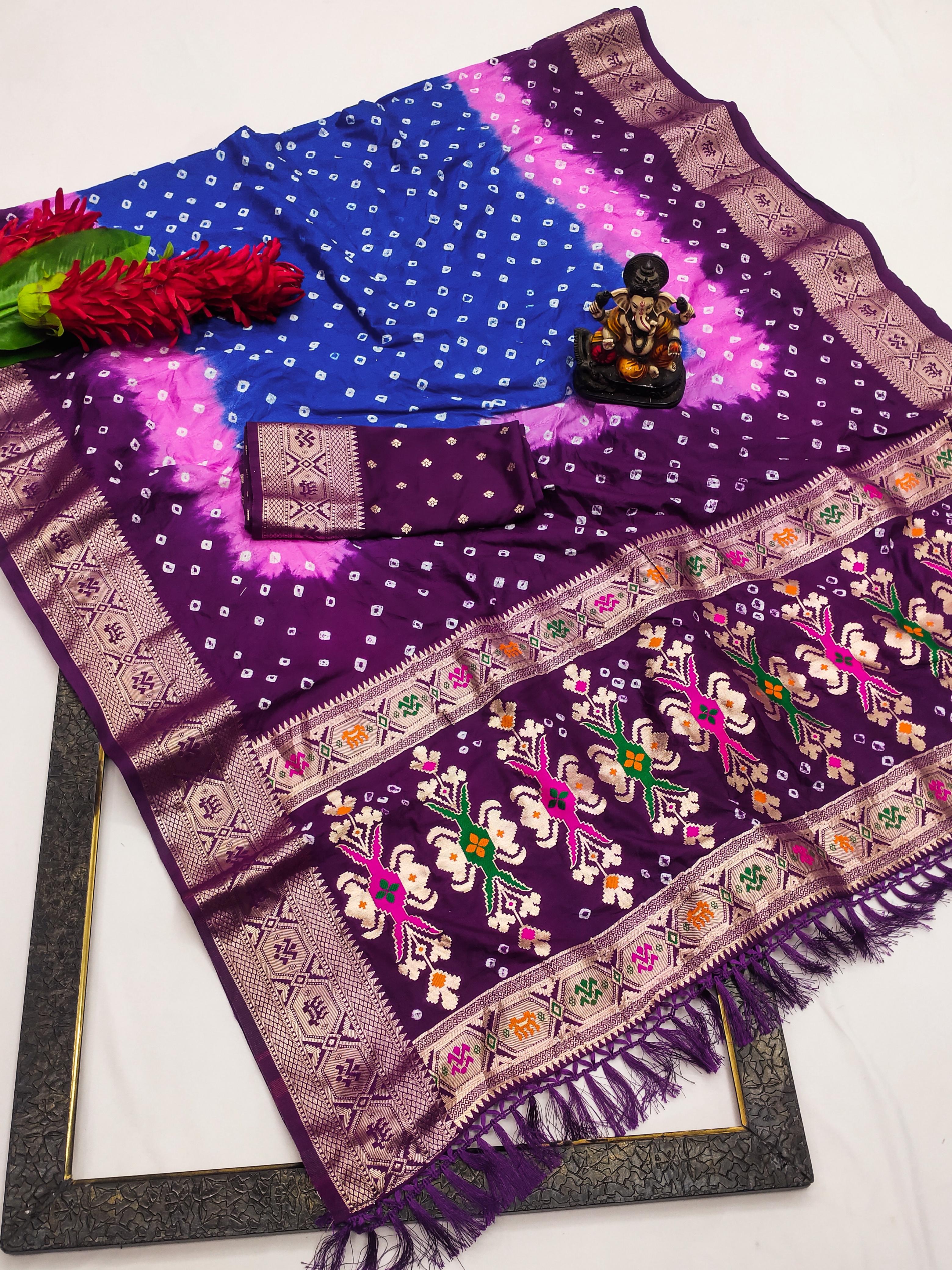 Lekha VC Mahira Soft Silk Bandhej Saree Collection