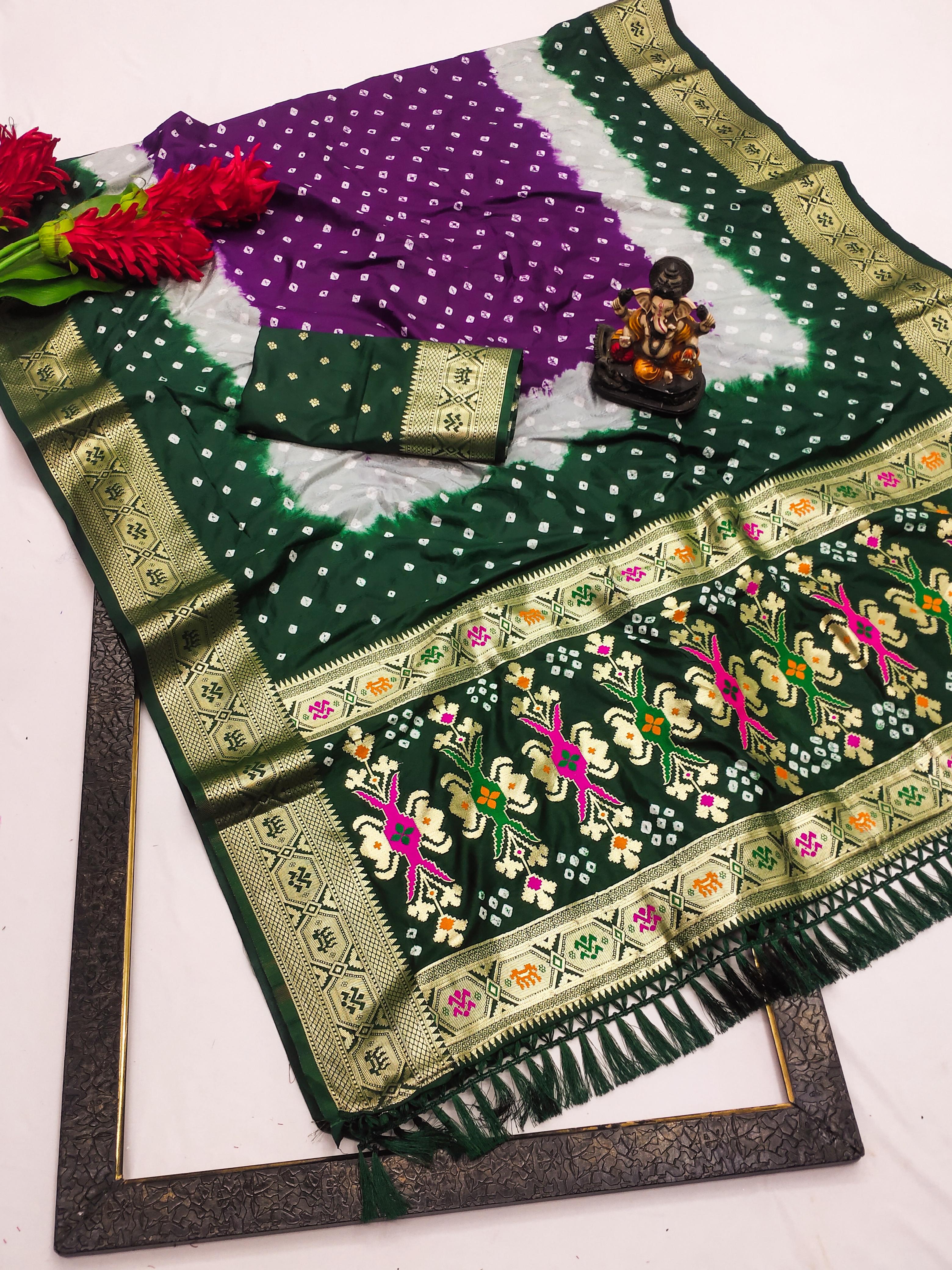 Lekha VC Mahira Soft Silk Bandhej Saree Collection
