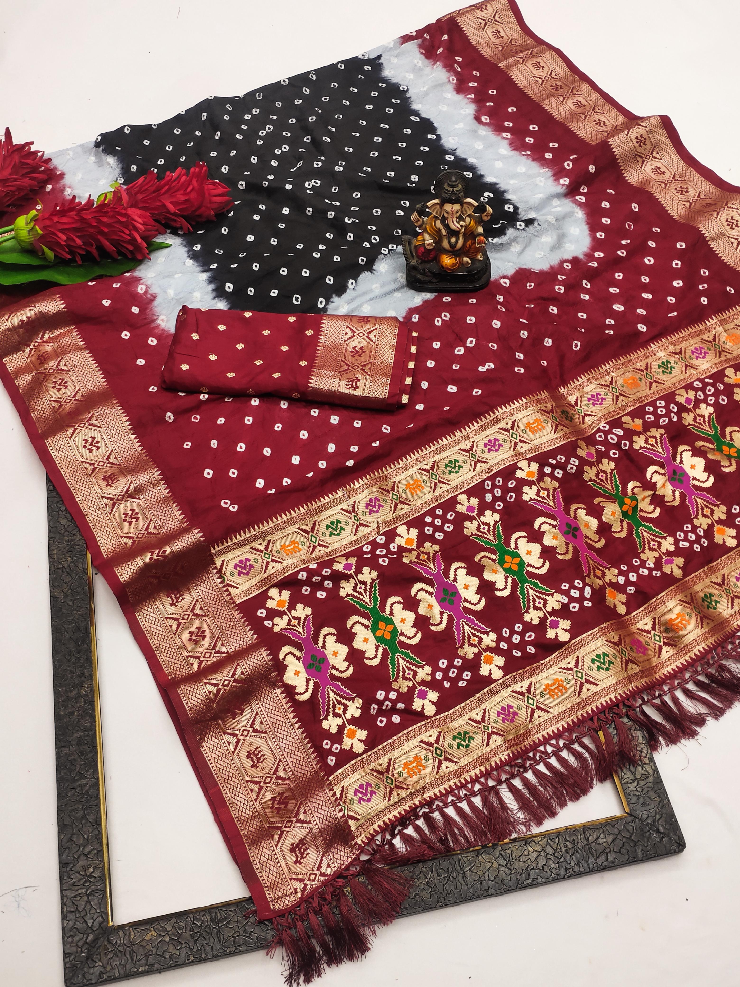 Lekha VC Mahira Soft Silk Bandhej Saree Collection