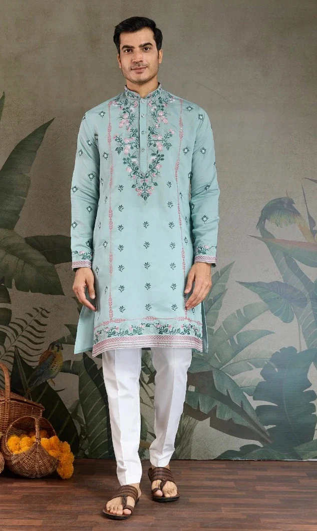 Shubhvastra The Fusion Fits 3 Viscose Silk Mens Kurta Collection