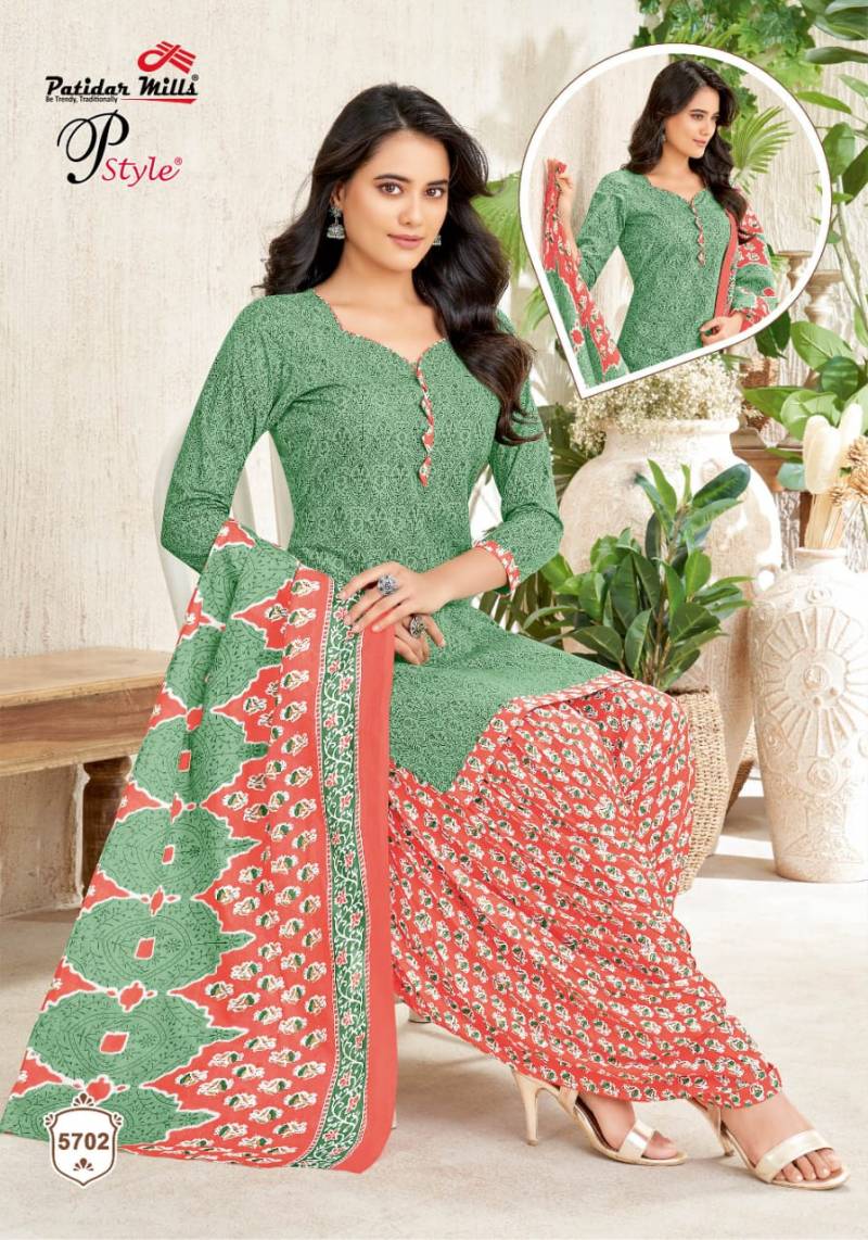 Patidar P Style Vol 57 Cotton Printed Dress Material Collection
