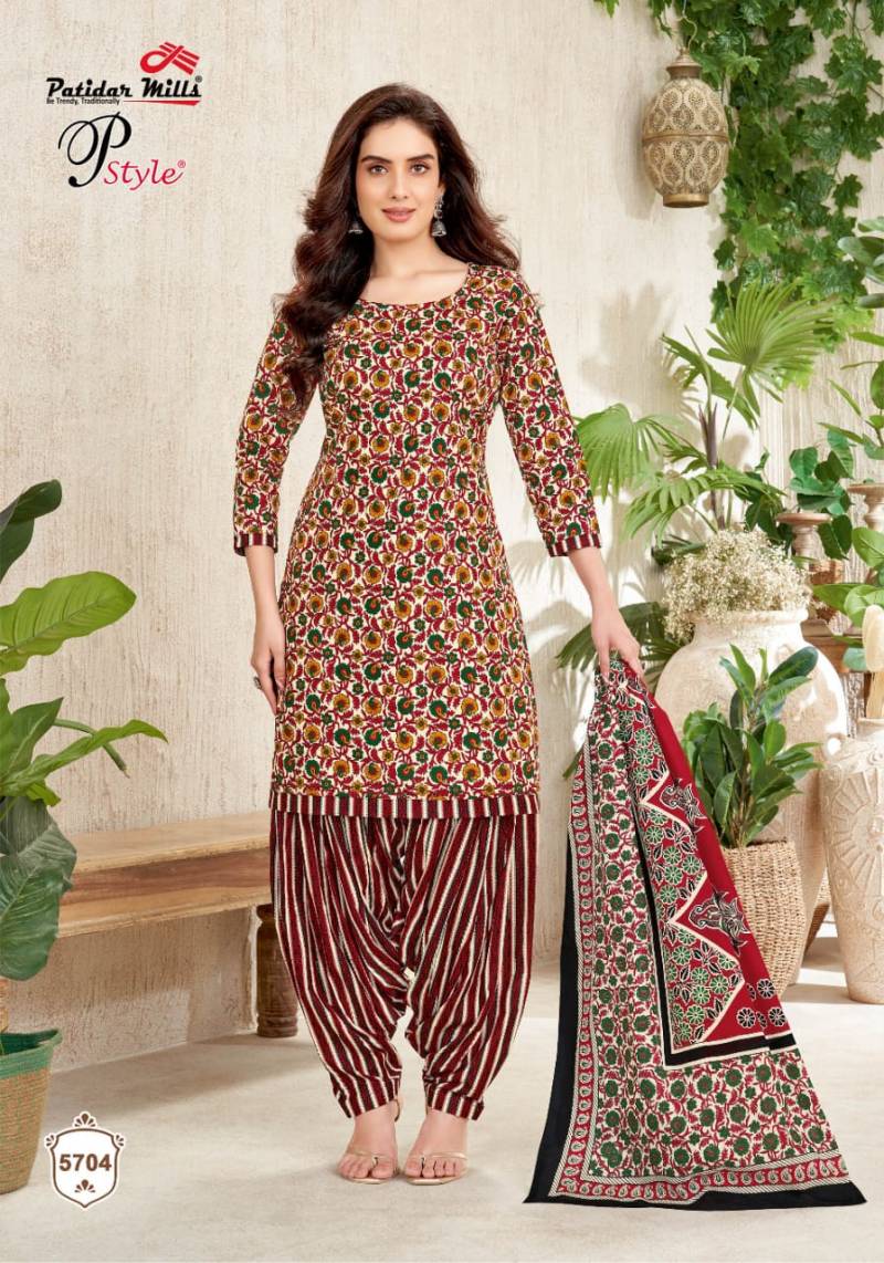 Patidar P Style Vol 57 Cotton Printed Dress Material Collection