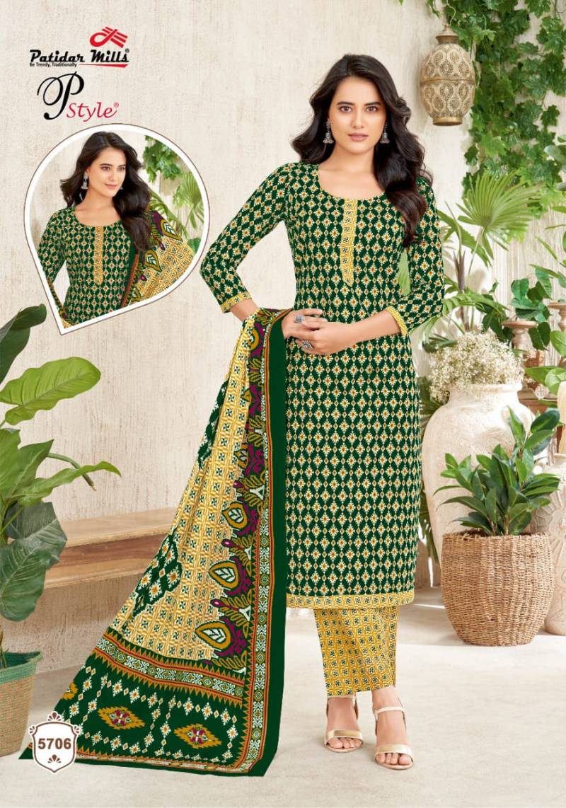 Patidar P Style Vol 57 Cotton Printed Dress Material Collection