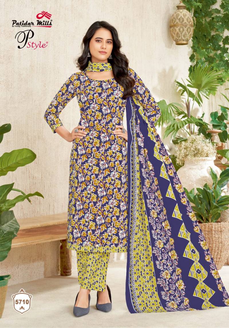 Patidar P Style Vol 57 Cotton Printed Dress Material Collection