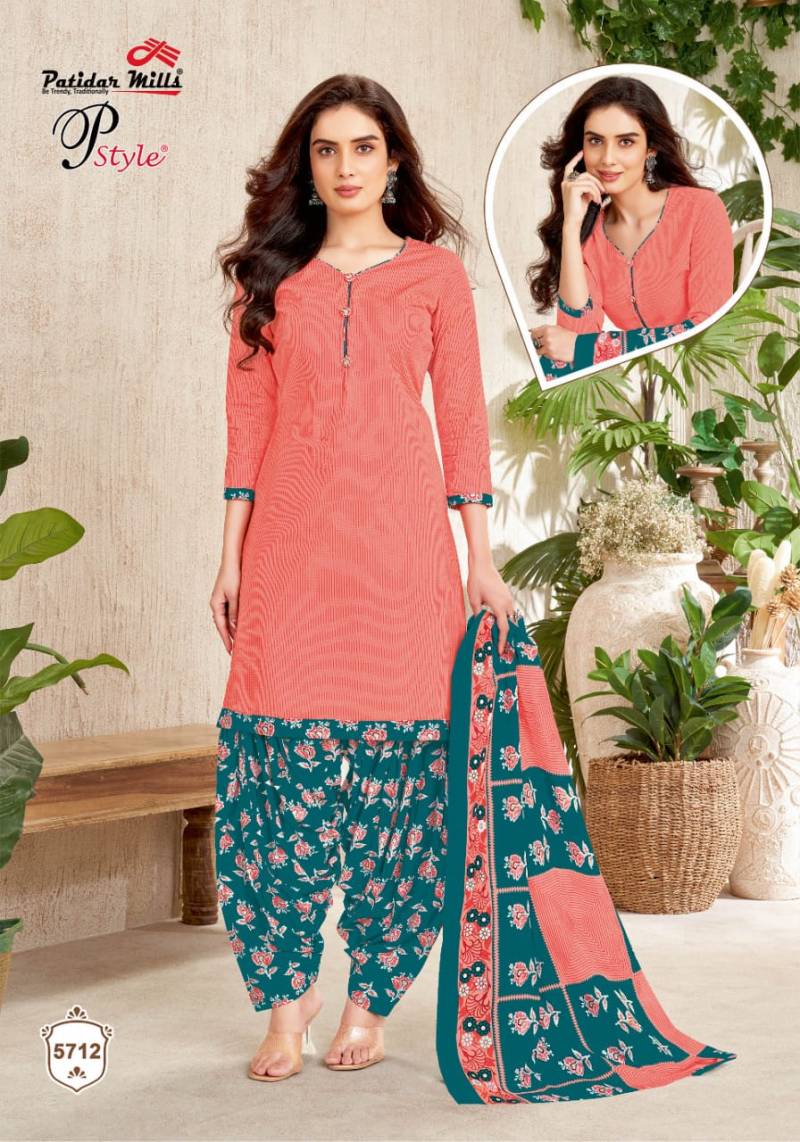 Patidar P Style Vol 57 Cotton Printed Dress Material Collection