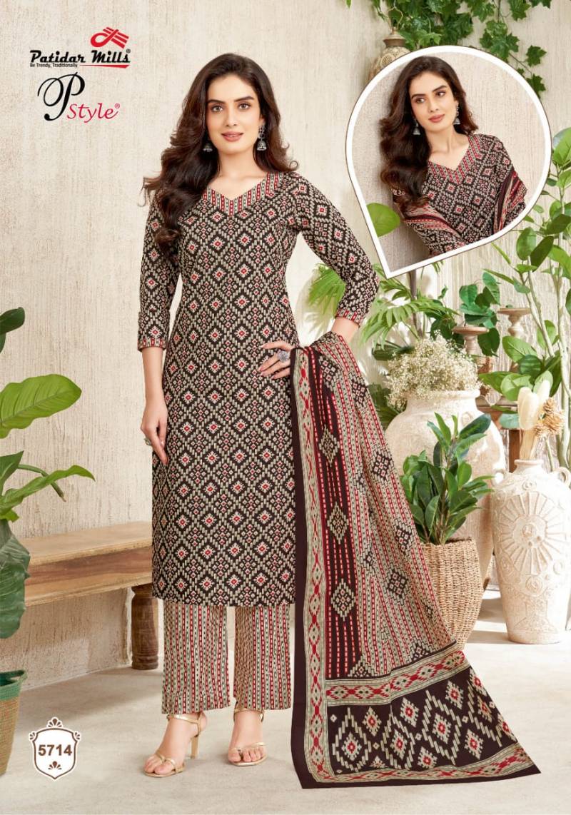 Patidar P Style Vol 57 Cotton Printed Dress Material Collection