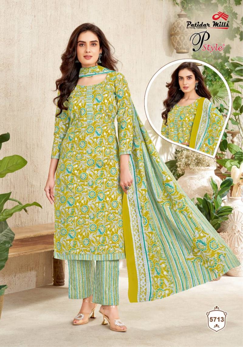 Patidar P Style Vol 57 Cotton Printed Dress Material Collection