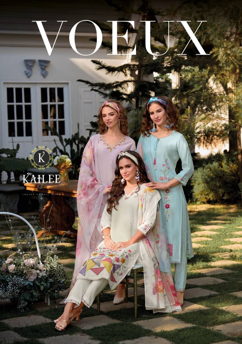 Kailee Voeux Viscose Top Bottom With Dupatta Collection