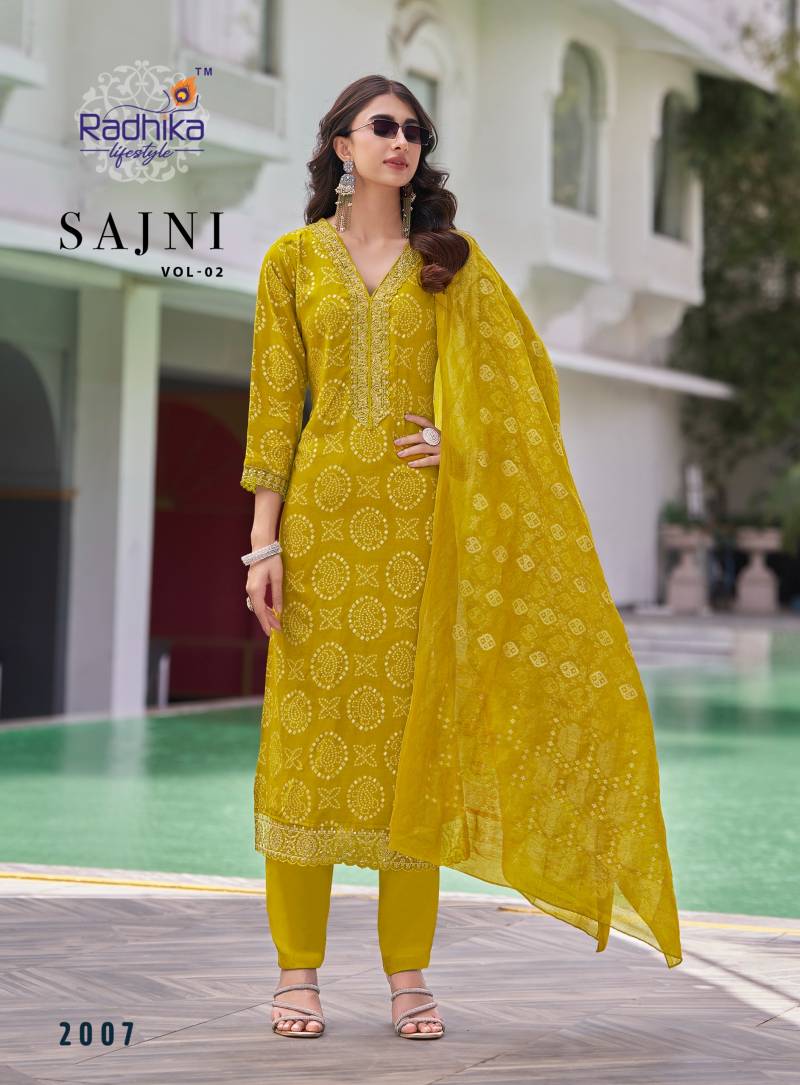 Radhika Sajni Vol 2 Rayon Printed Readymade Collection