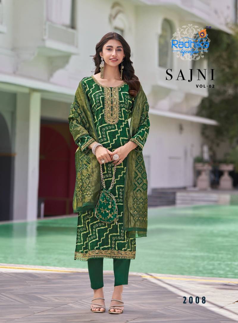 Radhika Sajni Vol 2 Rayon Printed Readymade Collection