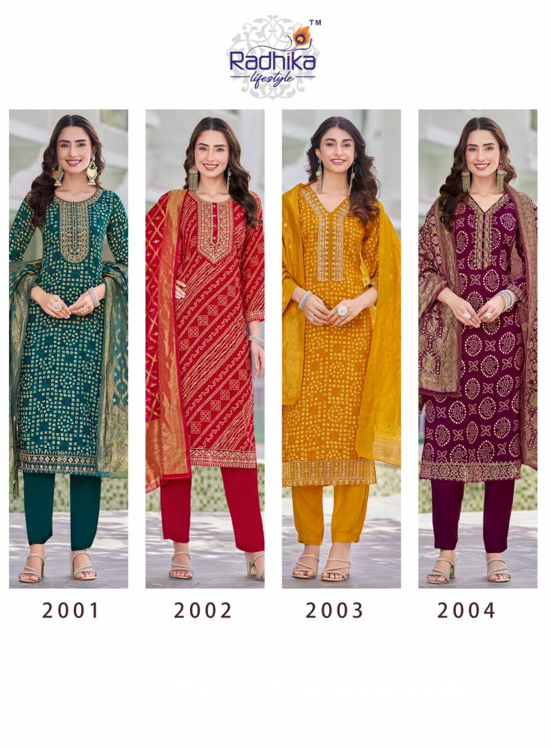 Radhika Sajni Vol 2 Rayon Printed Readymade Collection