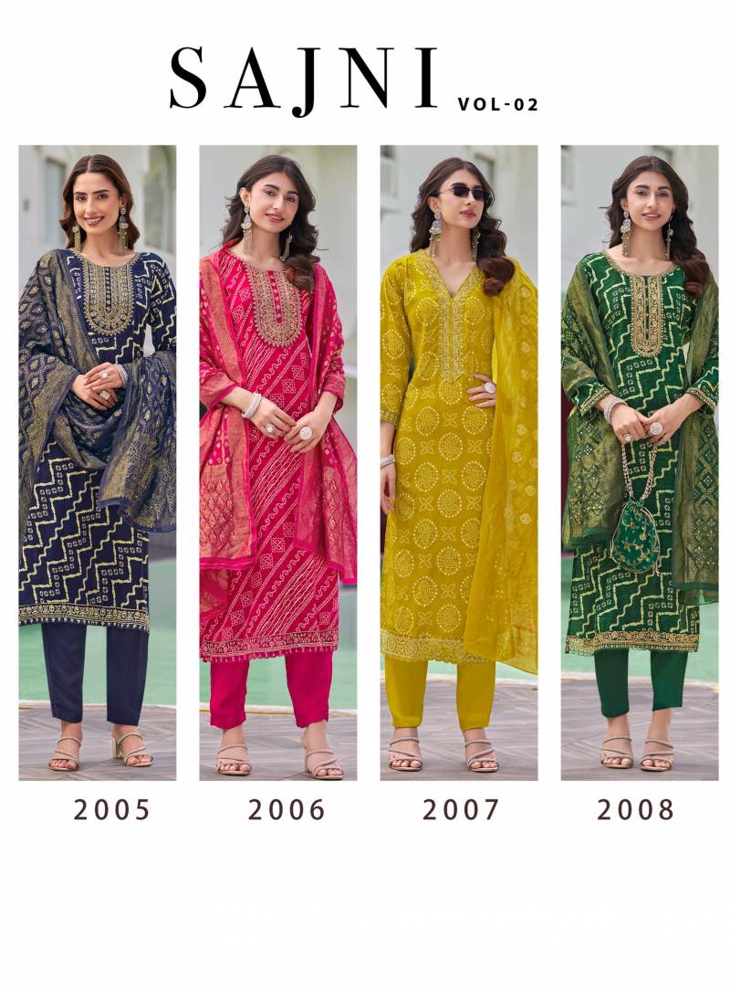Radhika Sajni Vol 2 Rayon Printed Readymade Collection