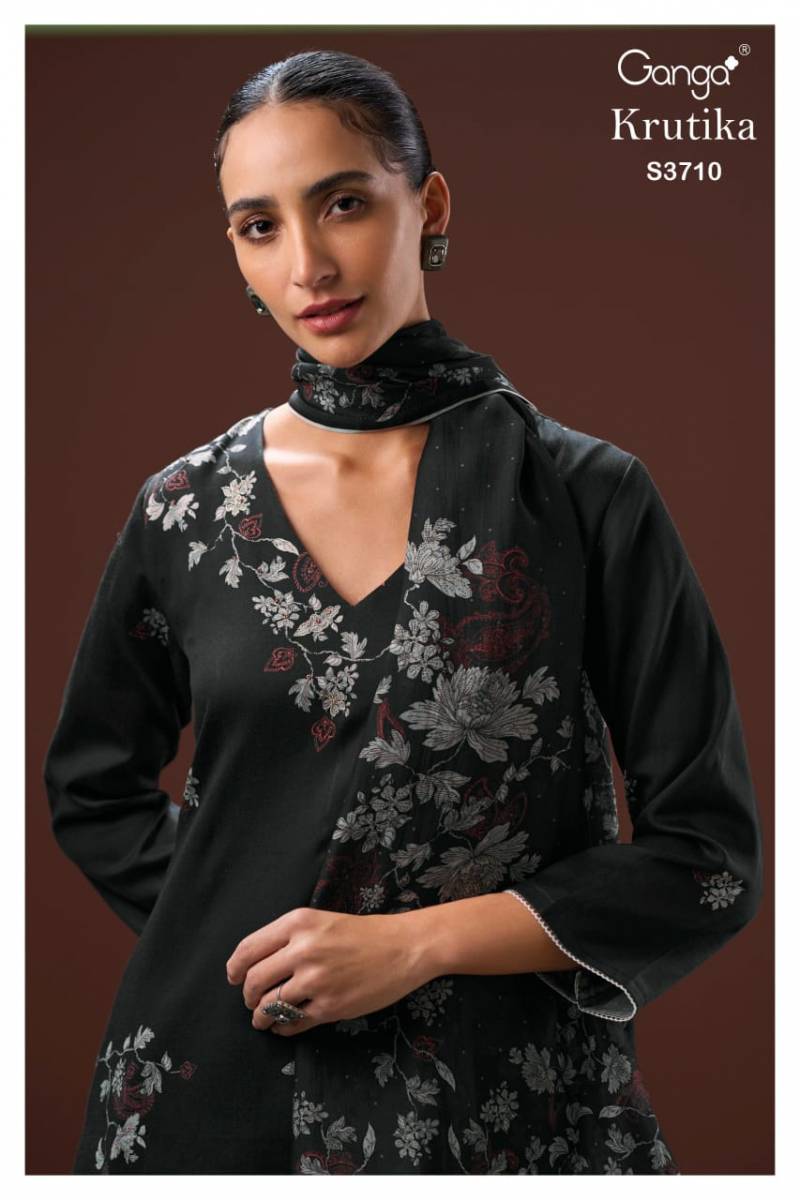 Ganga Krutika Cotton Satin Printed Salwar Kameez