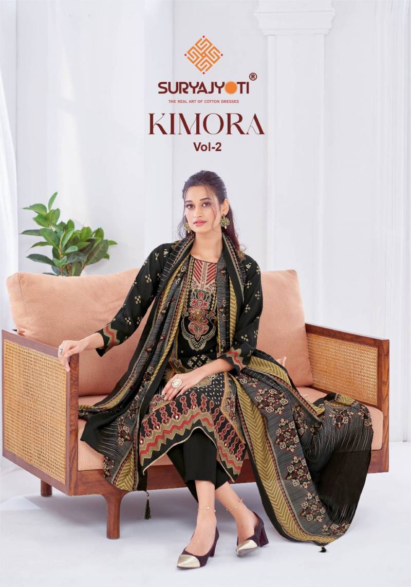 Suryajyoti Kimora Vol 2 Model Printed Dress Material Collection