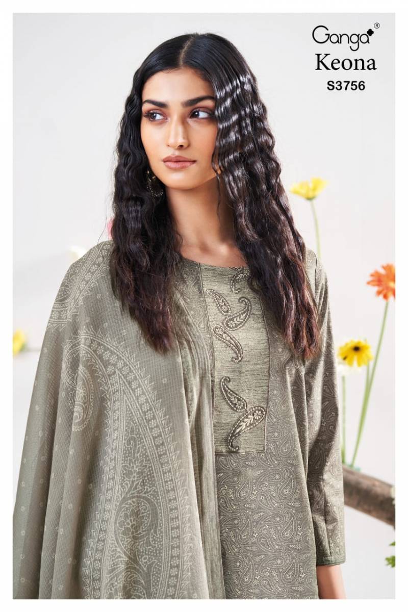 Ganga Keona Cotton Satin Printed Salwar Kameez