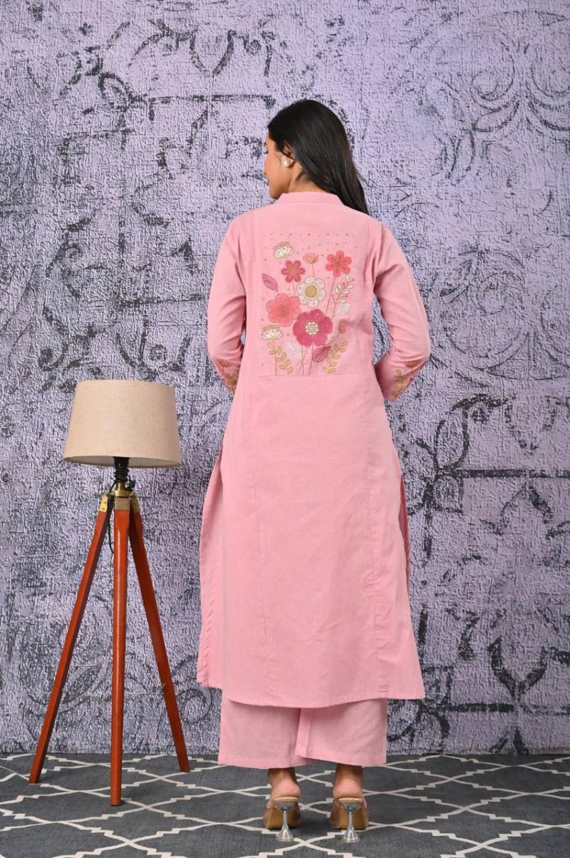 Naisha K 120 Khadi Cotton With Embroidered Work Co Ord Set