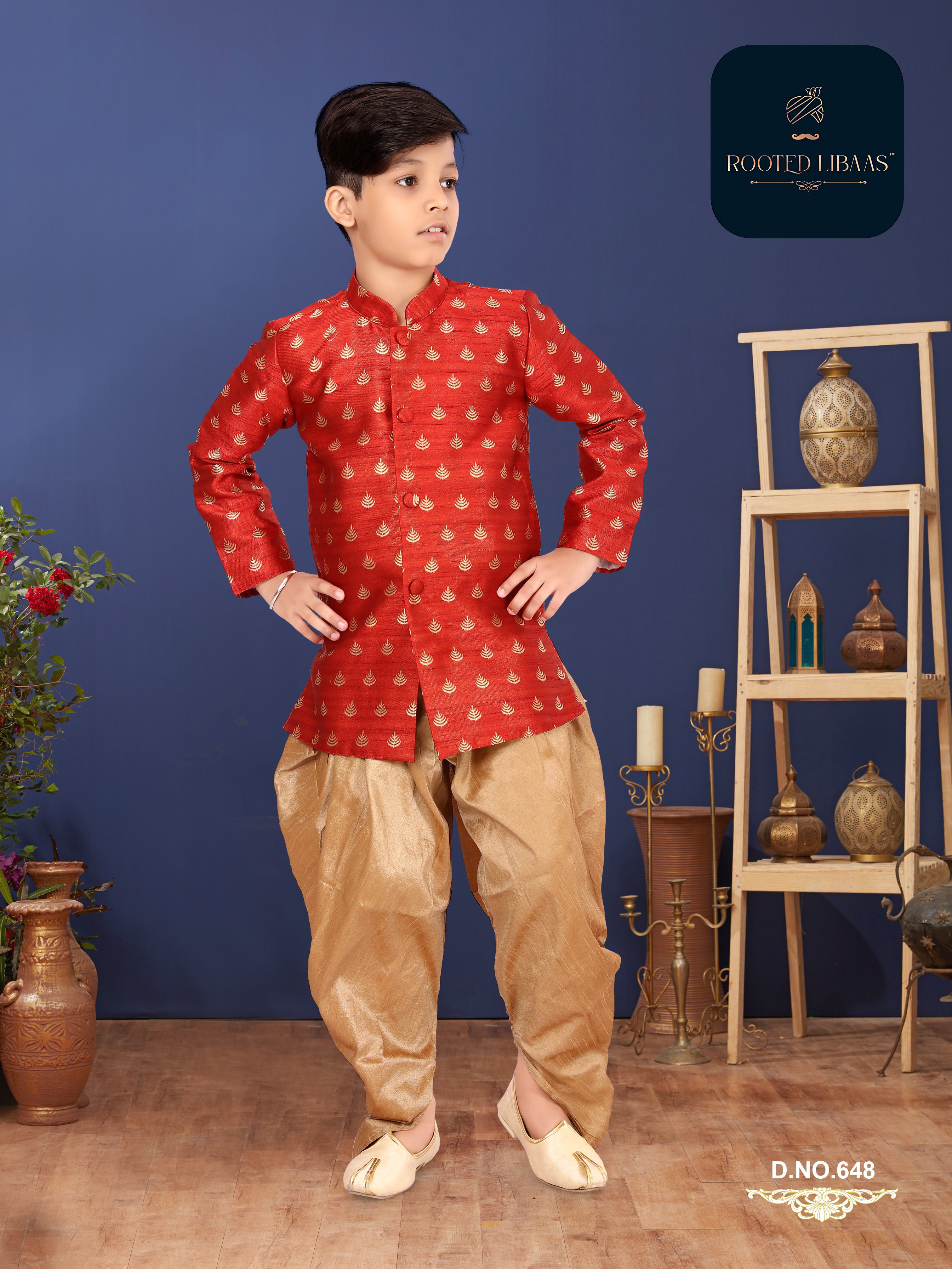 Swarg 646 To 653 Series Jacqurad Silk Kids Indo Western